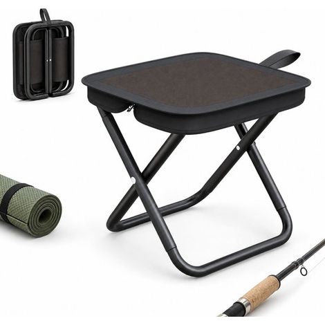 Chaise de camping pliable, compacte, stable et portable, pour camping, pêche et activités de plein air (1/5)