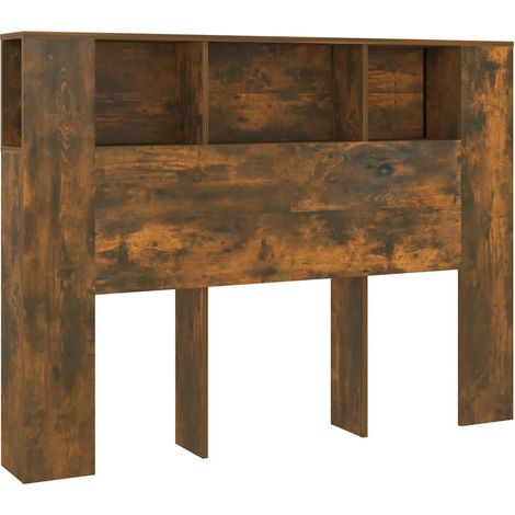 Maison Exclusive - Mueble cabecero roble ahumado 140x18,5x104,5 c (1/5)