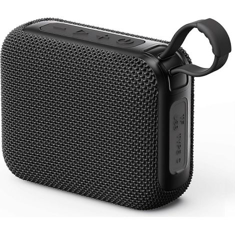 Enceinte Bluetooth sans fil, 12 heures d'autonomie, éclairage RGB, son 10 W, étanche, compatible TWS/AUX/carte TF/USB, portable, noire (piles AAA) (1/5)