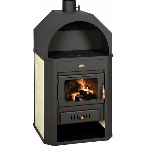 Prity – Poêle à bois avec bouilleur 15 kW – Efficacité énergétique A – Pour bois sec – Dimensions 650x550x1160mm – Évacuation des fumées Ø130mm