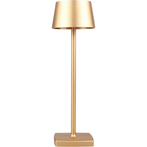 Lampe de table rechargeable,lampe de chevet sans fil，lampe sans fil， lampe de table led, classe de protection IP54, convient pour jardin/table/table de chevet or