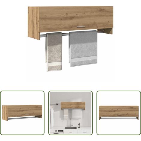 Kleiderschrank Eiche -  Kleiderschrank Artisan-Eiche 100x32,5x35 cm Holzwerkstoff (1/5)