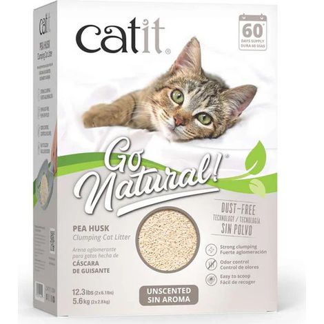 Catit Go Natural Litière agglomérante à base de coquilles de pois - Sans parfum