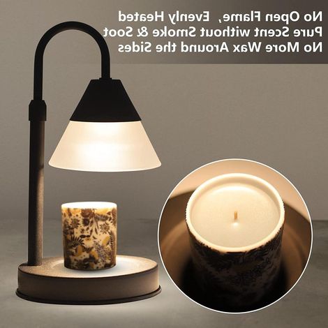 Lampe bougeoir électrique à intensité variable pour pots, chauffante et décorative, hauteur ajustable, sans flamme, idéale pour parfumer votre intérieur en toute sécurité. (1/5)