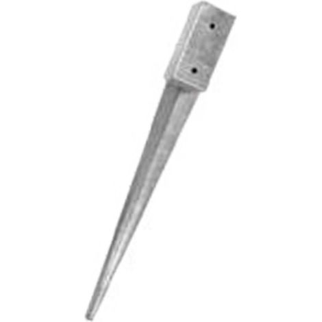 Piqueta de acero galvanizado Negro - Cuadradas  9 x 9 / 75 / 90 cm. -
