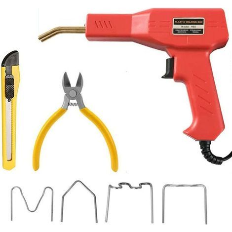 Pistolet à souder, avec kit, 50W, 200 broches de renfort, rouge (1/5)