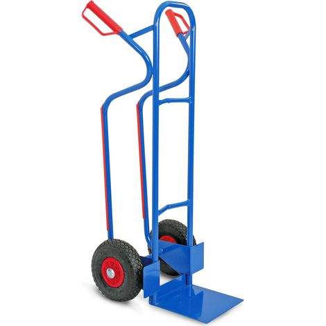 BRB Diable empilable avec pneus anti-crevaison (bleu) (1/3)