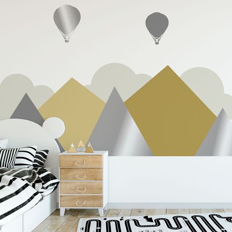 Stickers enfant montagnes géantes scandinaves Svendborg 80 x 105 cm (1/5)