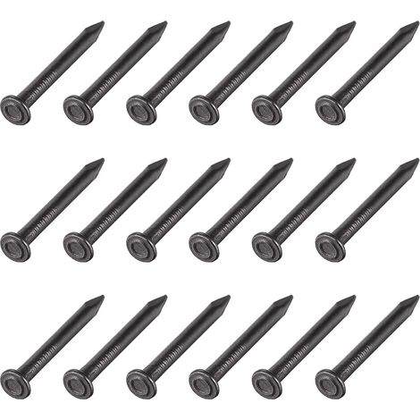 200pcs Mur Ciment Clou (2.3x25mm) Carbone Acier Noir (1/5)