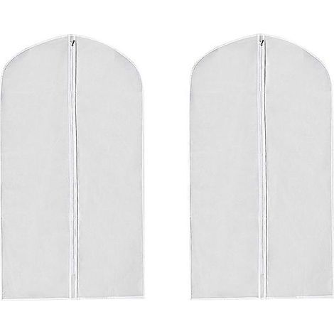 Lot de 6 housses de costume extra larges (60 x 120 cm) avec fermeture éclair, idéales pour le voyage, le rangement et l'organisation de vos vêtements. (1/3)