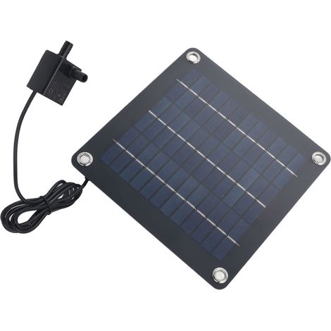 Panneau solaire monocristallin 20 W avec kit de pompe pour fontaine de bassin de jardin (12 V CC), hauteur de refoulement de 3 m, débit de 240 l/h (1/5)