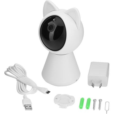 Caméra Surveillance Intérieure HD 1080p, IP sans fil, vision nocturne IR, rotation panoramique/inclinaison, 100-240V, prise AU (1/5)