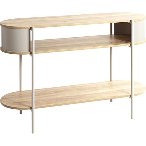 Console Design "Morphee" 110cm Naturel & Gris (1/4)