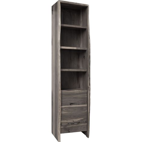 Hochschrank Akazie 45x36x185 grau lackiert PURE ACACIA 605 (1/3)