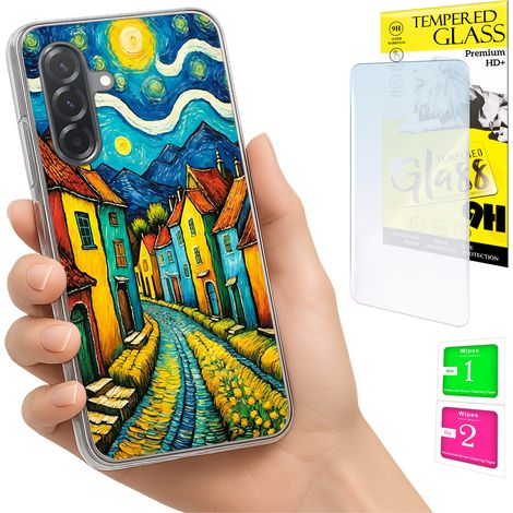 Custodia per Samsung Galaxy A36 / A56, cover posteriore in vetro ART 9H (1/5)