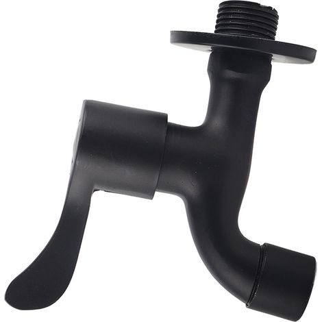 Robinet mural noir en acier inoxydable 304 pour salle de bain (avec serpillière et piscine) (1/5)