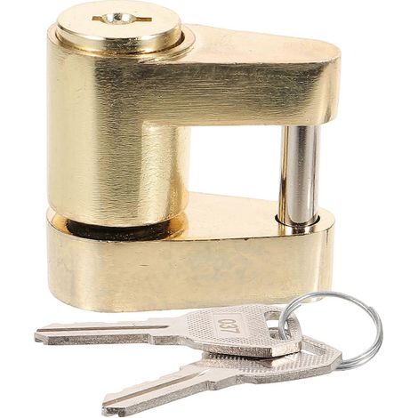 Cadenas d'attelage en laiton massif pour la sécurité et la protection contre le vol de l'attelage-Yellow (1/3)