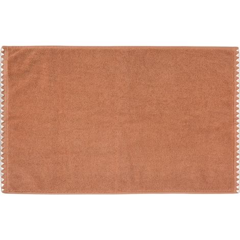 Tapis de bain en Éponge unie et point feston triangulaire NERYDA (1/2)