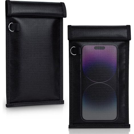 2er-Pack Faraday-Taschen, Signalblocker, Mobilfunk-Störsender, Autoschlüssel-/WLAN-/RFID-/GPS-Signalblocker (1/5)