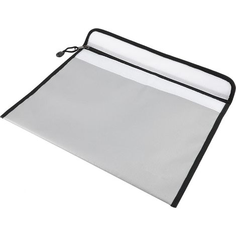 Enveloppe sac à documents ignifuge étanche 3828 cm rangement sûr avec fermeture éclair (1/5)