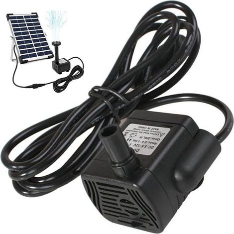 Mini pompe solaire 5,5 V-12 V 3 W 300 L H - Convient pour pompe à eau CC silencieuse et étanche dans les aquariums et les jardins (5,5 V 12 V) (1/5)