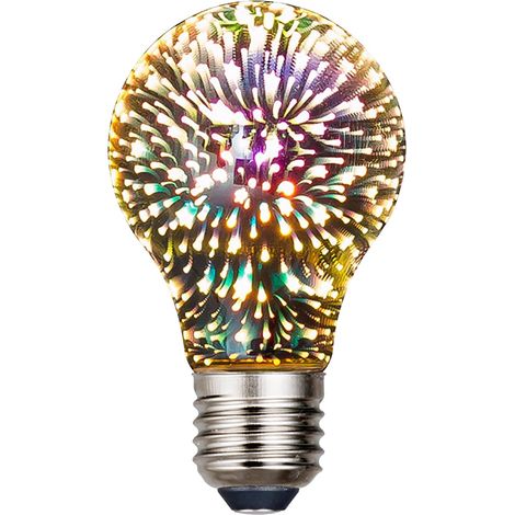 Ampoule Led Effet Feu D Artifice - E27 - 4 5 W - 3000 K - 30000 Heures - Pour Lustres Cheminées Ventilateurs Plafond - 1 Pièce (1/5)