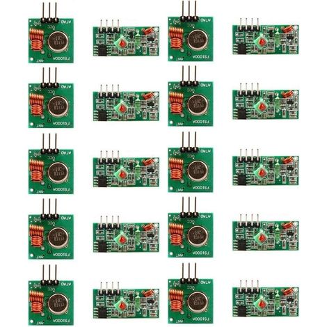 10Pcs 433 MHz RF sans Fil Émetteur et Module récepteur Kit pour Arduino Raspberry Pi (1/5)