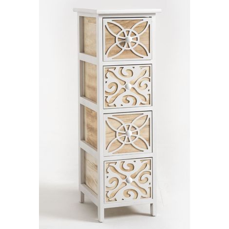 Muebles Auxiliares - Cajonera Estrecha Carvy 4 Cajones