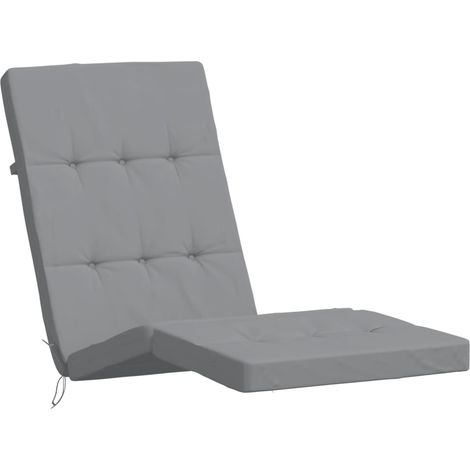 Liegestuhl-Auflagen 2 Stk. Grau Oxford-Gewebe vidaXL