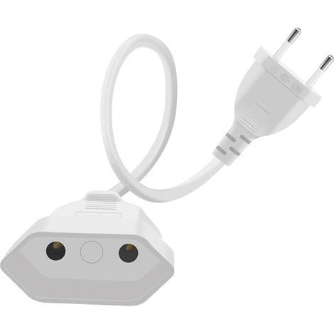 Euro Extension Cable 2 x 0.75 mm² Euro Cable Extension Cable for Indoor Use TV, PC, Monitor (White, 0.3 m) (1/5)