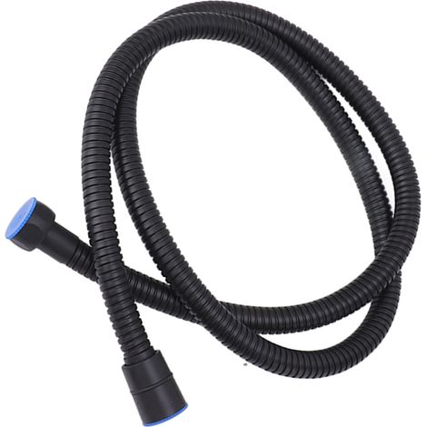 Flexible de douche de 120 cm (47 po) antidéflagrant, résistant à la pression et à la chaleur, utilisable en eau chaude et froide, extra long, noir. (1/5)