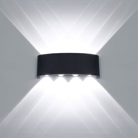 SABIR-Plafonnier LED moderne, applique murale étanche en aluminium, lampe ronde pour intérieur et extérieur, couloir, 8 W, noir (1/4)