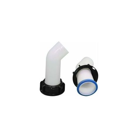 Bec de Vidange avec éCrou, Buse de RéServoir Deau Valve 1000l IBC Rallonge de Cuve, Extension Deau de Pluie Buse d'Extension Buse de Tuyau Adaptateur Universel pour Raccord Robinet Cuve IBC (1/5)
