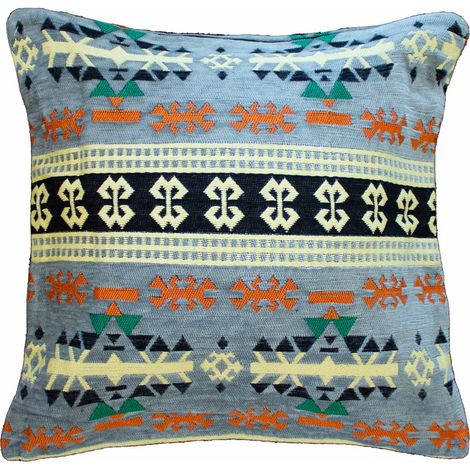 Housse de Coussin Kilim - Charbon- Vendu par 1 (1/3)