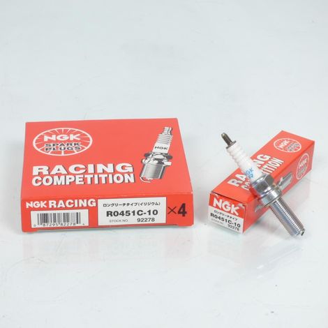 Boite de 4 bougie d'allumage NGK Racing Competition R0451C-10 (1/2)