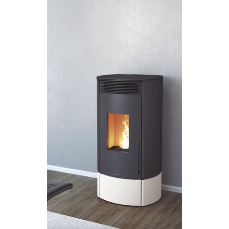 Poêle à pellets Mila ivoire 11 kW - Sans (1/3)