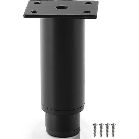 Pata de soporte ajustable para base de cama, apta para muebles, sofás, armarios y camas, de 18 a 30 cm, color negro. (1/5)