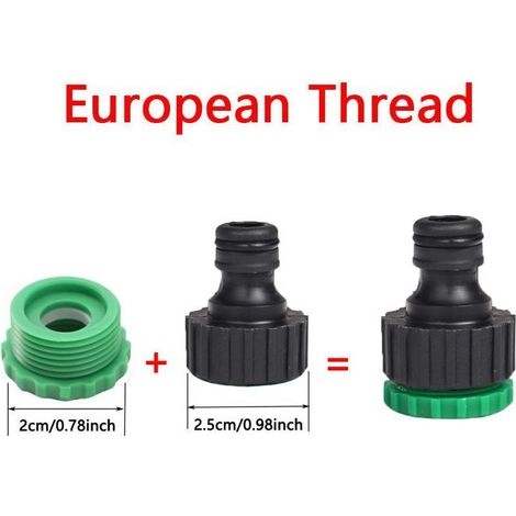 Tuyau d'Arrosage Rétractable 25FT (7.5m) avec Pistolet Multi-Modes - Vert -lsw (1/5)