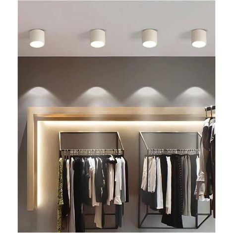 Portafaretto Gesso Da Soffitto Gu10 Porta Faretto Cilindro Bianco Verniciabile (1/4)