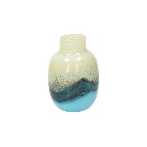 Tognana Vaso Bombato Azzurro H 20 Cm Design Sonic