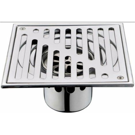 Drain De Plancher - Acier Inoxydable - 150 X 150 Mm - Salle De Bains Douche - 1 Pièce (1/4)