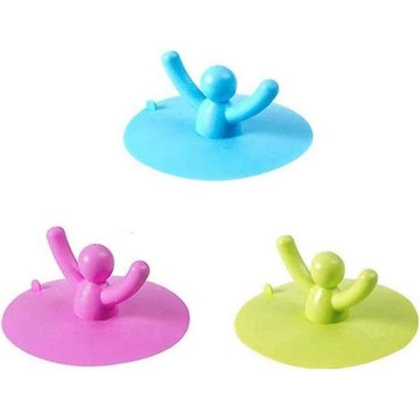 Bouchon de Lavabo - En Silicone Alimentaire - Étanche avec Ventouse Intégrée - Pour Baignoire Évier Douche - 1 Pièce (1/5)