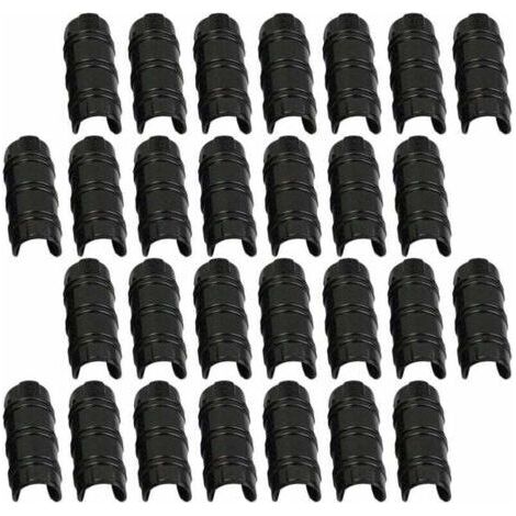 FENOPLASTICA30 clips de serre de 32 mm, colliers de serrage pour tuyaux, pour fixer les bâches, les films et les plantes dans les serres de jardin. (1/5)