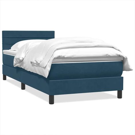 Maison Exclusive - Boxspringbett mit Matratze Dunkelblau 80x220 c