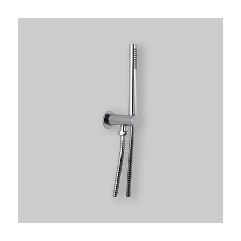 Kit Doccia Tondo Presa + Doccetta + Laccio Cromo (1/5)