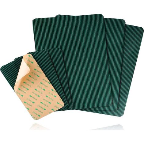 toppe per copertura piscina (3 da 10x20 cm e 3 da 20x30 cm), kit di riparazione autoadesivo per copertura di sicurezza piscina, toppe adesive in rete verde applicabili a piscine e vasche. (1/5)