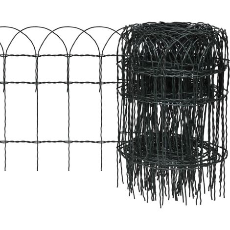 Cerca para césped de hierro recubierto en polvo 10x0,4 m vidaXL (1/4)