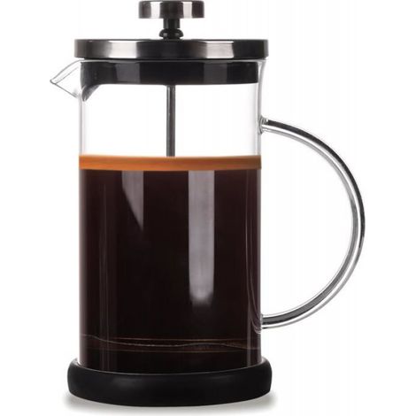 1 Cafetière à piston,600 ml,Triple filtre,Verre borosilicate et acier inoxydable,Café et thé,Voyage (1/5)