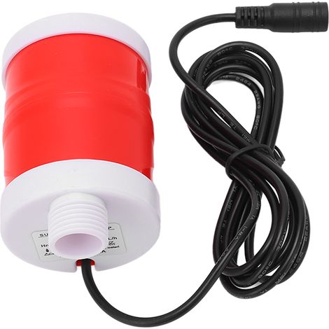 Pompe submersible avec refoulement de 6 m, moteur CC sans balais 12 V 20 W, débit de 700 l/h, faible niveau sonore, pour usage domestique (1/5)