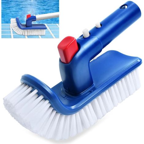 Tête de Brosse Piscine,Tête de Brosse de Piscine Rotative à 180 Degrés, Brosse pour Piscine Carrelages, Brosse de Nettoyage pour Piscines avec Poignée (1/2)